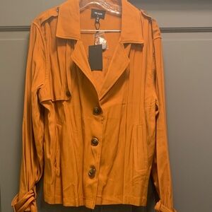 Pumpkin Spice Button-Up Women's Jacket